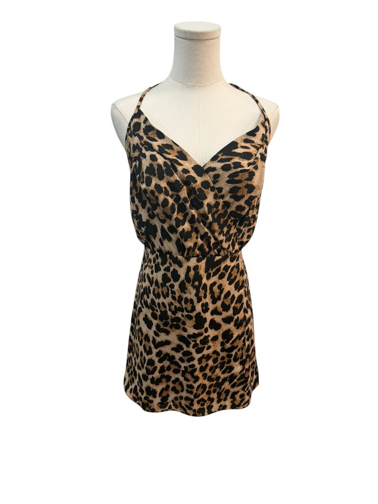 Amanda Uprichard Leopard Print Mini Dress Size S Party Cocktail Like New